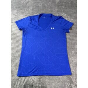 Woman's Under Armour V-neck Blue Medium Dry Fit